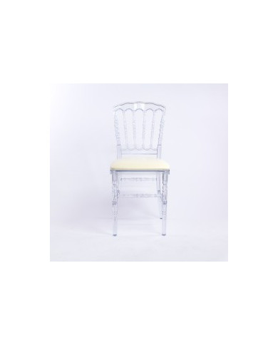 Chaise Napoléon III transparente galette incluse