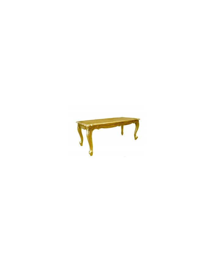 Table basse baroque en bois doré coffee table 120 cm