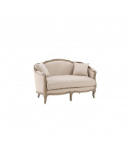 Canapé  de style Louis XV en chêne Chenonceau colori biscuit