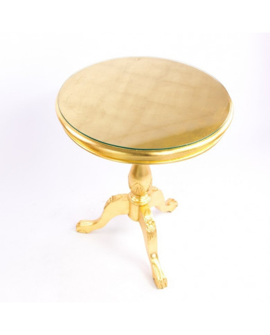 Guéridon baroque en bois doré