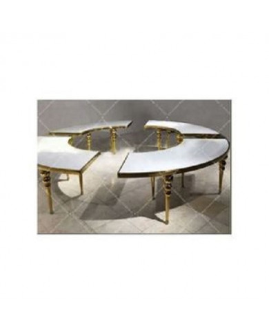 Table de mariage modulable en forme de S