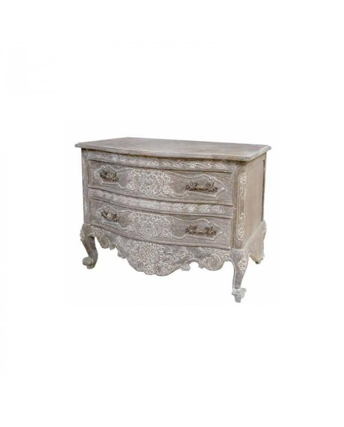 Commode cérusée Versailles 2 tiroirs
