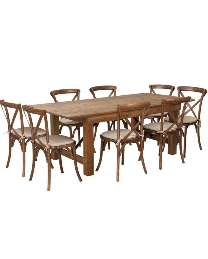 Table de repas en bois pliante de style rustique 200