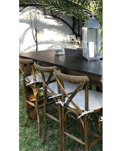 Table haute style rustique