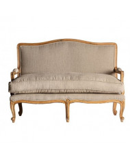 Banquette de style lin beige