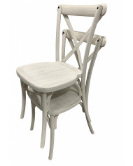 Chaise de bistrot en polypropylene blanc