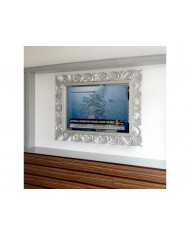 Téléviseur Miroir Personnalisable bois argenté