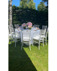 Chaise chivari blanche en polypropylène