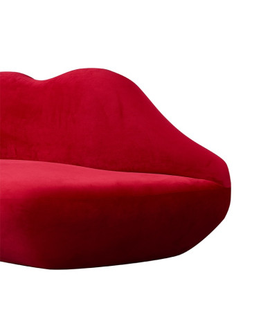Canapé rouge en forme de bouche L 203 cm