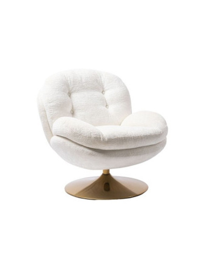 Fauteuil pivotant design blanc