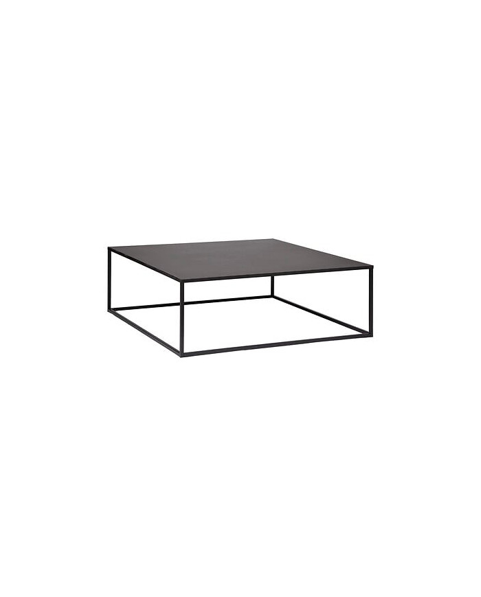 Table basse carrée en métal noir