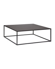 Table basse carrée en métal noir