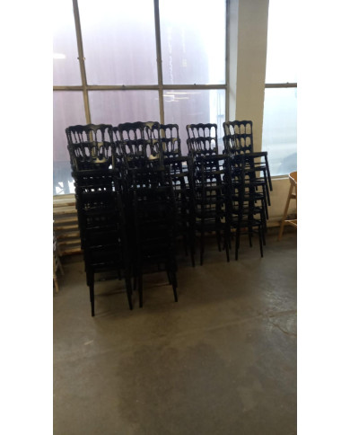 Chaise Napoleon III en bois noir