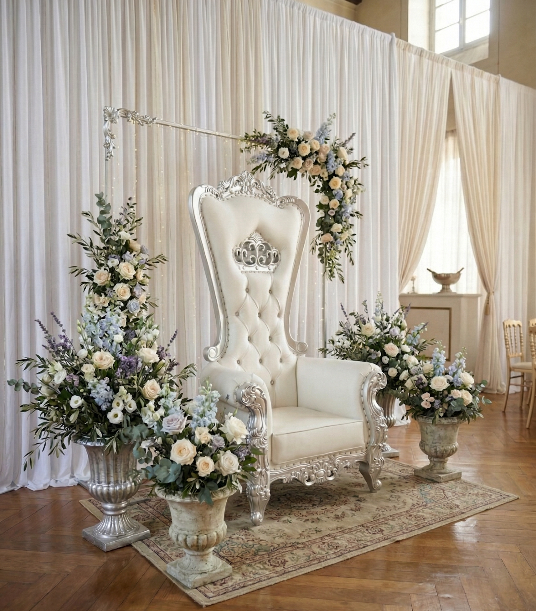 coin photo avec trone pour un mariage 